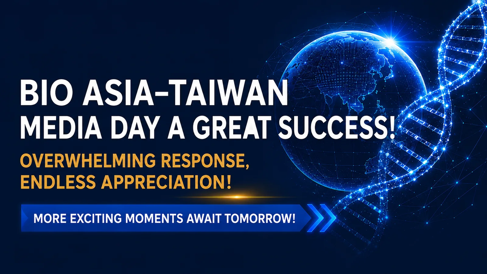 The first day of the BIO Asia–Taiwan partnering meetings was a resounding success!