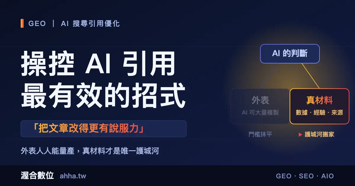 操控 AI 引用最有效的招式：「把文章改得更有說服力」