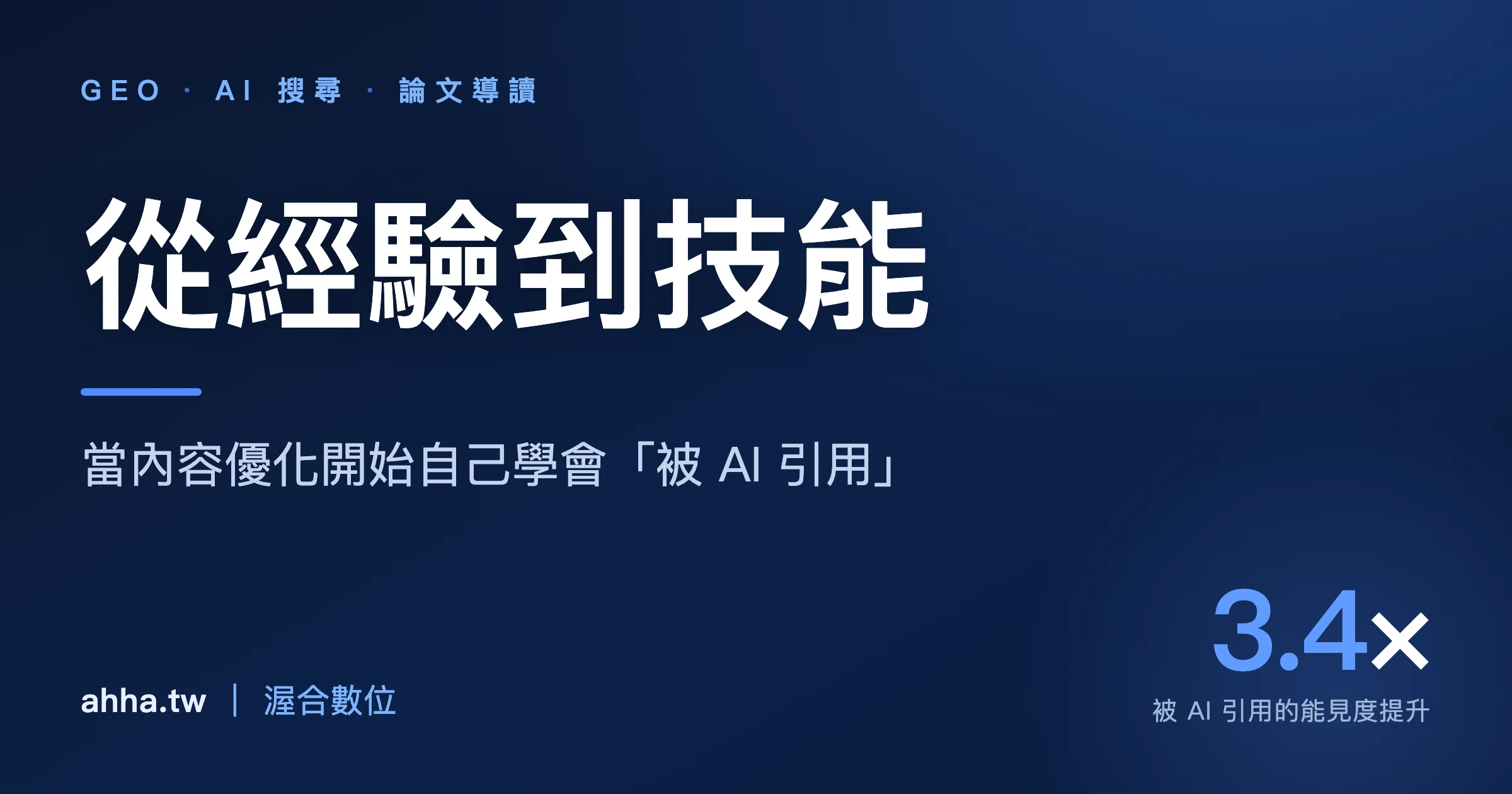 從經驗到技能：MAGEO 論文導讀封面